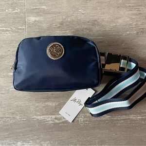 NWT Lilly Pulitzer Jeanie Belt Bag Fanny Pack Crossbody in True Navy (blue)
